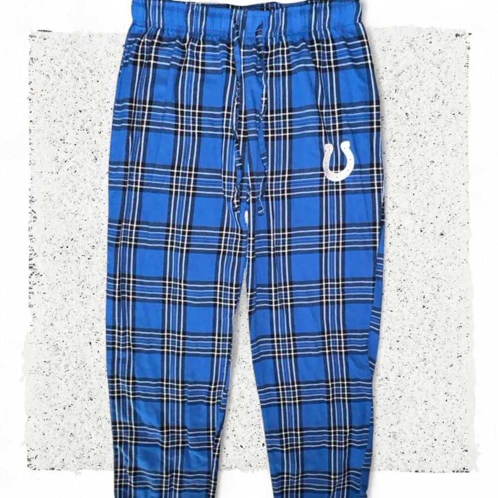 Youth NFL Indianapolis Colts blue plaid pyjama set Size M #NFL #loungewear